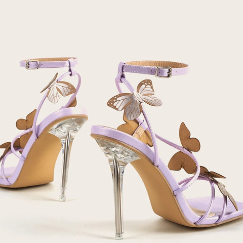 Chaussures papillon avec cristal pour femmes GOLD MODA