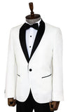 Costume Pentagone à motifs châle revers blanc hommes blazer de bal TKY02