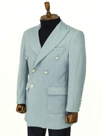 Wool and cashmere double-breasted coat TKY02